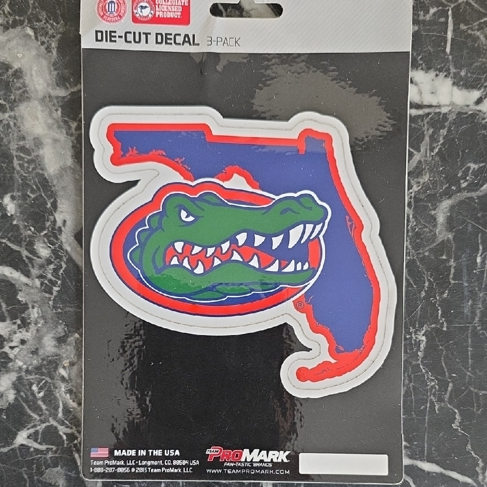 Florida Gators Die-Cut Decal 3-Pack - Blue and Red